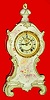 C.1895, Ansonia Clock Co., 8-day time and strike porcelain clock in excellent original condition.