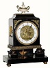 C.1850, Austrian animated dial mantel clock.