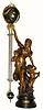 C.1890, French, Bronzed Spelter Swinging Mystery timepiece, LaFarandole.