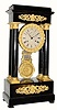 C.1880, French, Empire style, 4-pillar mantel clock.