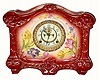 C.1900, Ansonia Clock Co., "La Croix" Royal Bonn, porcelain clock in good original condition.