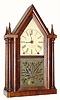C.1847, Brewster and Ingrahams, Bristol, Conn., 8-day time and strike 4-column steeple clock.