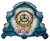 C.1900, Ansonia Clock Co., "La Nord" porcelain china, 8-day mantel clock.