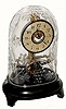 C.1930, Bulle, French Battery electric skeleton timepiece.