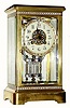 C.1905, French, Japy Brothers and Co, Crystal Regulator with cloisonne enamel embellishments.
