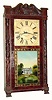 C.1835, Boardman and Wells, carved column and splat shelf clock, 30 hour, wooden works.