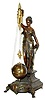 C.1890, French, Patinated Spelter Conical timepiece in good original condition.