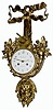 C.1880, Martinot, Paris, 8-day time and strike cast brass cartel clock with musical theme, and in very good condition.