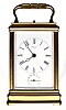 C.1885, French, Drocourt, Paris, for Henry Capt, Geneve, brass cased carriage clock, time, strike, repeat and alarm.