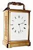C.1855, French, Brass cased carriage clock, time and alarm, in very good condition.