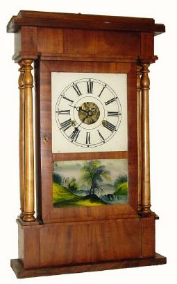 C.1843, L. and F. Andrews, Bristol, Conn., 30-hour time/strike (brass movement) shelf clock. — Antique Clocks Price Guide