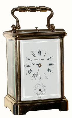 C.1970, French for Tiffany and Co., Brass cased carriage clock, — Antique Clocks Price Guide