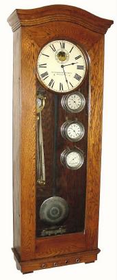 C.1918, Standard Electric Time Co., Springfield, Mass, master clock with 2 pilot clocks, — Antique Clocks Price Guide