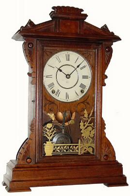 C.1881, Seth Thomas Clock Co., "Reno", 8-day time/strike shelf clock. — Antique Clocks Price Guide