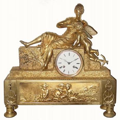C.1815, A Finely detailed Ormolu case, Hope Nurses Puck, now with a C.1890, Marti bell strike movement. — Antique Clocks Price Guide