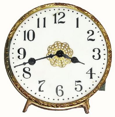 C.1895, Waterbury Clock Co., "Pearl", 30-hour night clock or gaslight timepiece. — Antique Clocks Price Guide