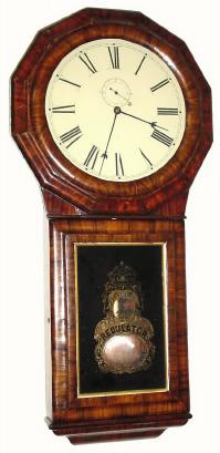 C.1875, Seth Thomas Clock Co., "No. 1 Extra", 8-day regulator timepiece, with restorations. — Antique Clocks Price Guide