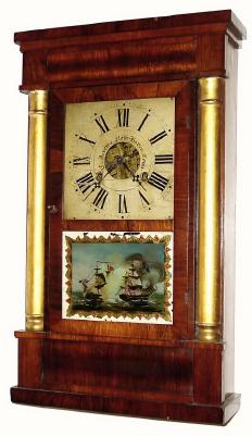 C.1855, Chauncey Jerome, New-Haven, Conn (on dial), 30 hour 2-weight gilt column clock in good condition, — Antique Clocks Price Guide