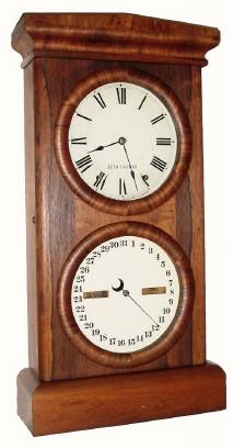 C.1910, Seth Thomas Clock Co., "Parlor Calendar No. 3", 8-day, double dial calendar clock, — Antique Clocks Price Guide