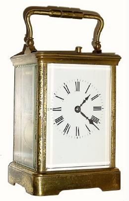 C.1900, French, Brass Cased Carriage clock, time, strike and repeat, — Antique Clocks Price Guide