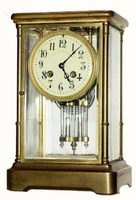 C.1910, French, Marti and Cie, 8-day time and strike crystal regulator, as-found, — Antique Clocks Price Guide