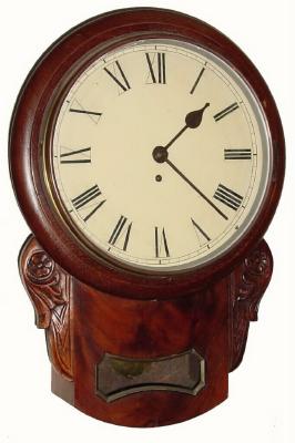 C.1900, English, 8-Day Fusee, drop dial timepiece. — Antique Clocks Price Guide