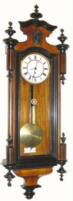 C.1895, German, 1-Wt, Dwarf Regulator (short pendulum) wall clock in the Alt Deutsch style. — Antique Clocks Price Guide