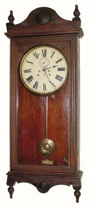 C.1900, Most of a Waterbury "Regulator No. 18", in oak, as-found. — Antique Clocks Price Guide