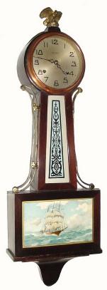 C.1925, New Haven, WHITNEY, 8-Day striking spring banjo in good restored condition. — Antique Clocks Price Guide