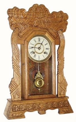 C.1907, New Haven Clock Co., "Norwich Line", 8-day time/strike mantel clock. — Antique Clocks Price Guide