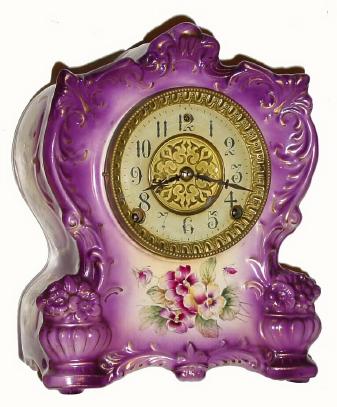C.1905, Wm. L. Gilbert, Winsted, Conn., Porcleain No. 417 in very good original condition. — Antique Clocks Price Guide