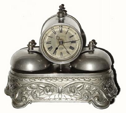 C.1905, Parker Clock Co., Meriden Conn., 30-hour alarm timepiece. — Antique Clocks Price Guide