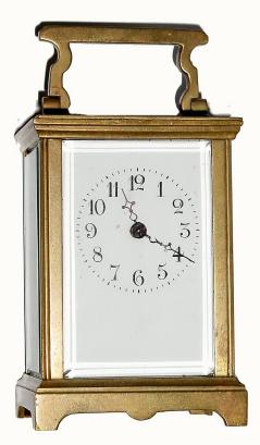 C.1900, French, Brass Cased Carriage timepiece in very good original condition. — Antique Clocks Price Guide
