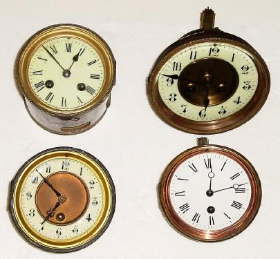 C.1900, Lot of 4 Movements: — Antique Clocks Price Guide