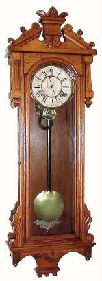 C.1901, Ansonia Clock Co., "Prompt", 8-day time/strike wall regulator. — Antique Clocks Price Guide