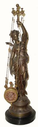 C.1885, French, Suspended Mystery Clock, 2 parallel chains holding a small timepiece — Antique Clocks Price Guide
