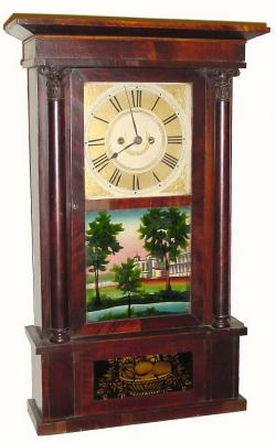 C.1841, Spencer and Wooster and Co., Salem Bridge, Conn., 8-day time/strike column and cornice shelf clock. — Antique Clocks Price Guide