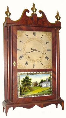 C.1825, Eli and Samuel Terry, Plymouth, Conn., pillar and scroll shelf clock in very good restored condition. — Antique Clocks Price Guide