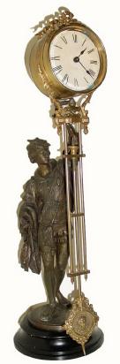 C.1890, Ansonia Clock Co., "Fisher Swing" clock in generally good original condition. — Antique Clocks Price Guide