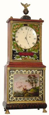 C.1815, Aaron Willard, Roxbury, Massachusetts shelf clock in excellent original condition — Antique Clocks Price Guide