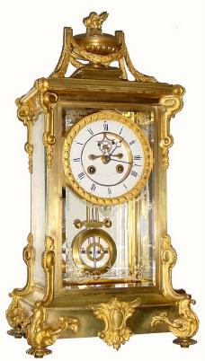 C.1900, Ch. Gautier Fils and B. Graulot, Paris - Bordeaux, large crystal regulator in outstanding original condition. — Antique Clocks Price Guide