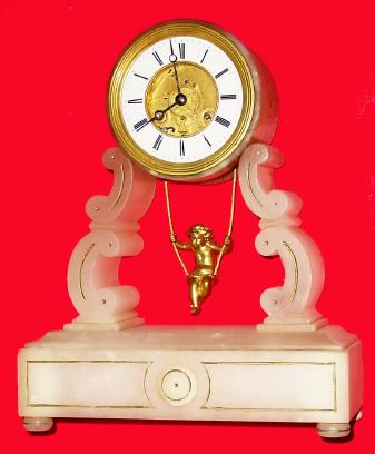 C.1870, French, Japy Freres, Swinging Doll clock,French 8-day, striking. — Antique Clocks Price Guide