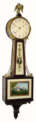 C.1930, Waltham Clock Co., 8-day, 1-weight, banjo timepiece, Willard model in excellent original condition. — Antique Clocks Price Guide