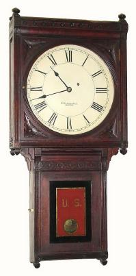 C.1885, E. Howard and Co., Boston, "Regulator No. 75", in walnut, in generally good as-found condition. — Antique Clocks Price Guide
