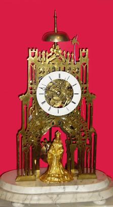 C.1887, English, Evans of B'ham, 2-Fusee skeleton clock, — Antique Clocks Price Guide