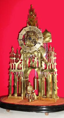 C.1875, Evans of Birmingham, 2-fusee skeleton clock — Antique Clocks Price Guide