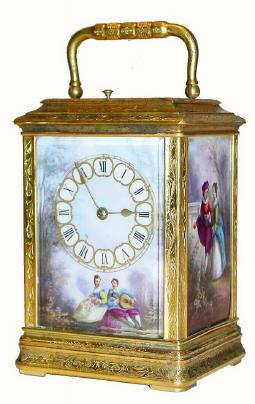 C.1900, French, Brass Cased Carriage Clock, — Antique Clocks Price Guide