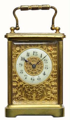 C.1900, French Brass Cased Carriage Clock, time only, — Antique Clocks Price Guide