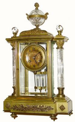 C.1900, French, Marti, Paris, Crystal regulator — Antique Clocks Price Guide