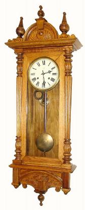 C.1917, Waterbury LEIPSIC oak cased wall clock, — Antique Clocks Price Guide